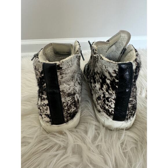 P448 Calf Hair High Top Sneaker Cow Softy 40 - Picture 3 of 7